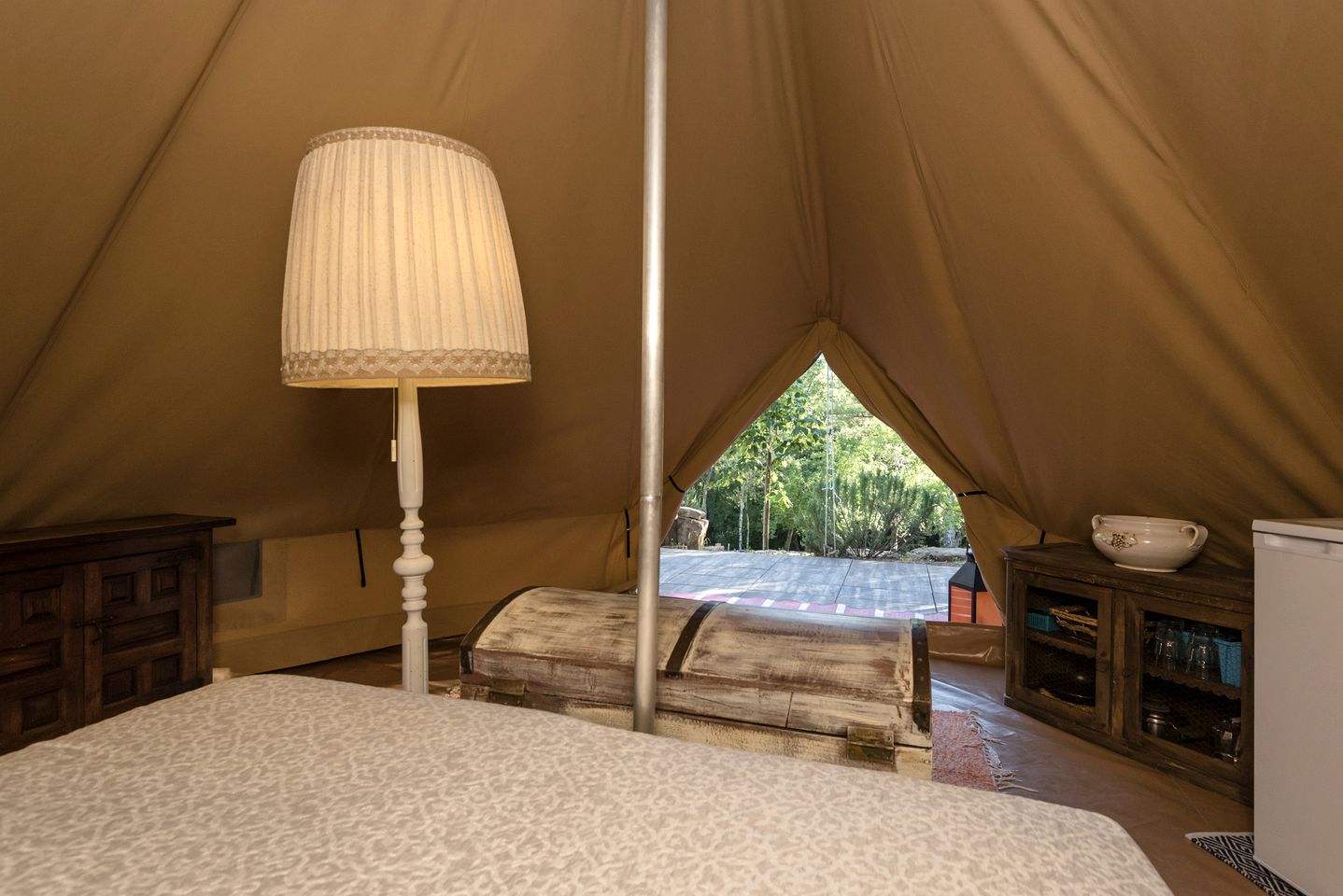 Romantic Bell Tent Rental with a Pool Perfect for Glamping in Tuscany