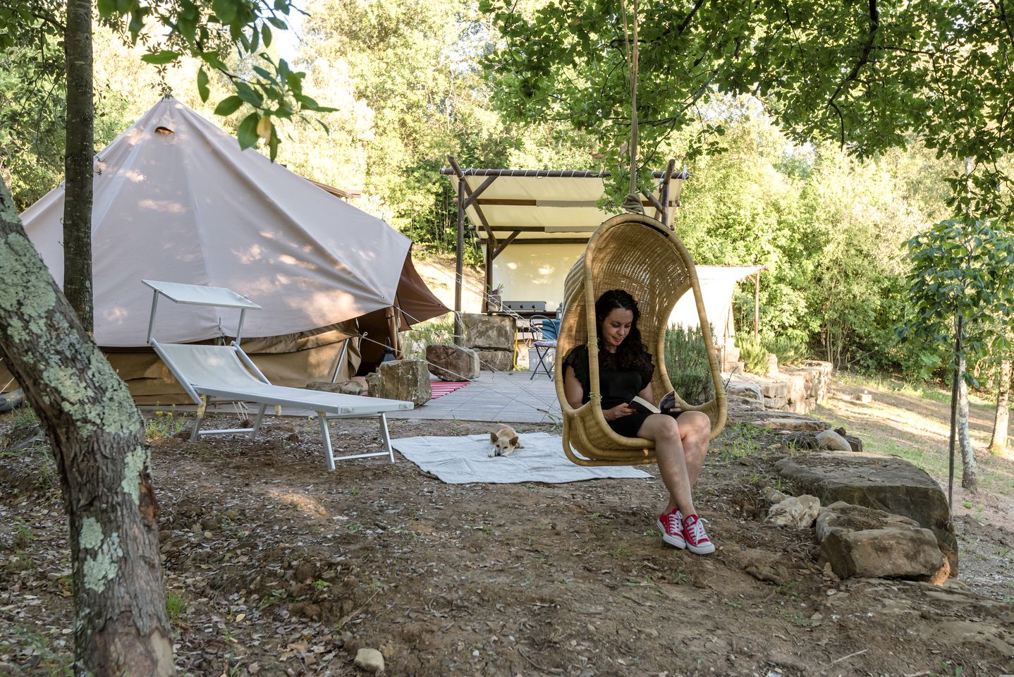 Romantic Bell Tent Rental with a Pool Perfect for Glamping in Tuscany