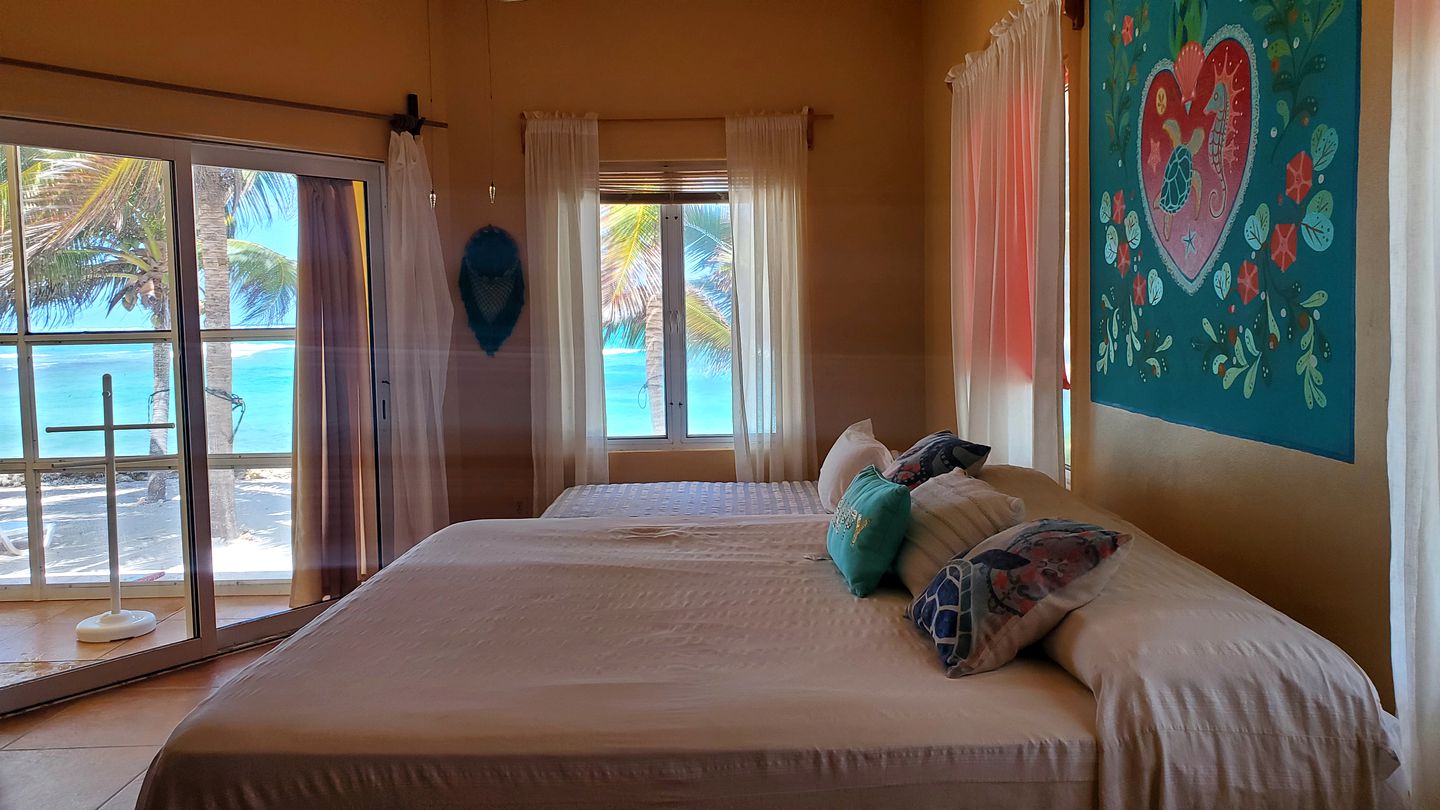 Serene Beachfront House in Mahahual, Quintana Roo, Mexico