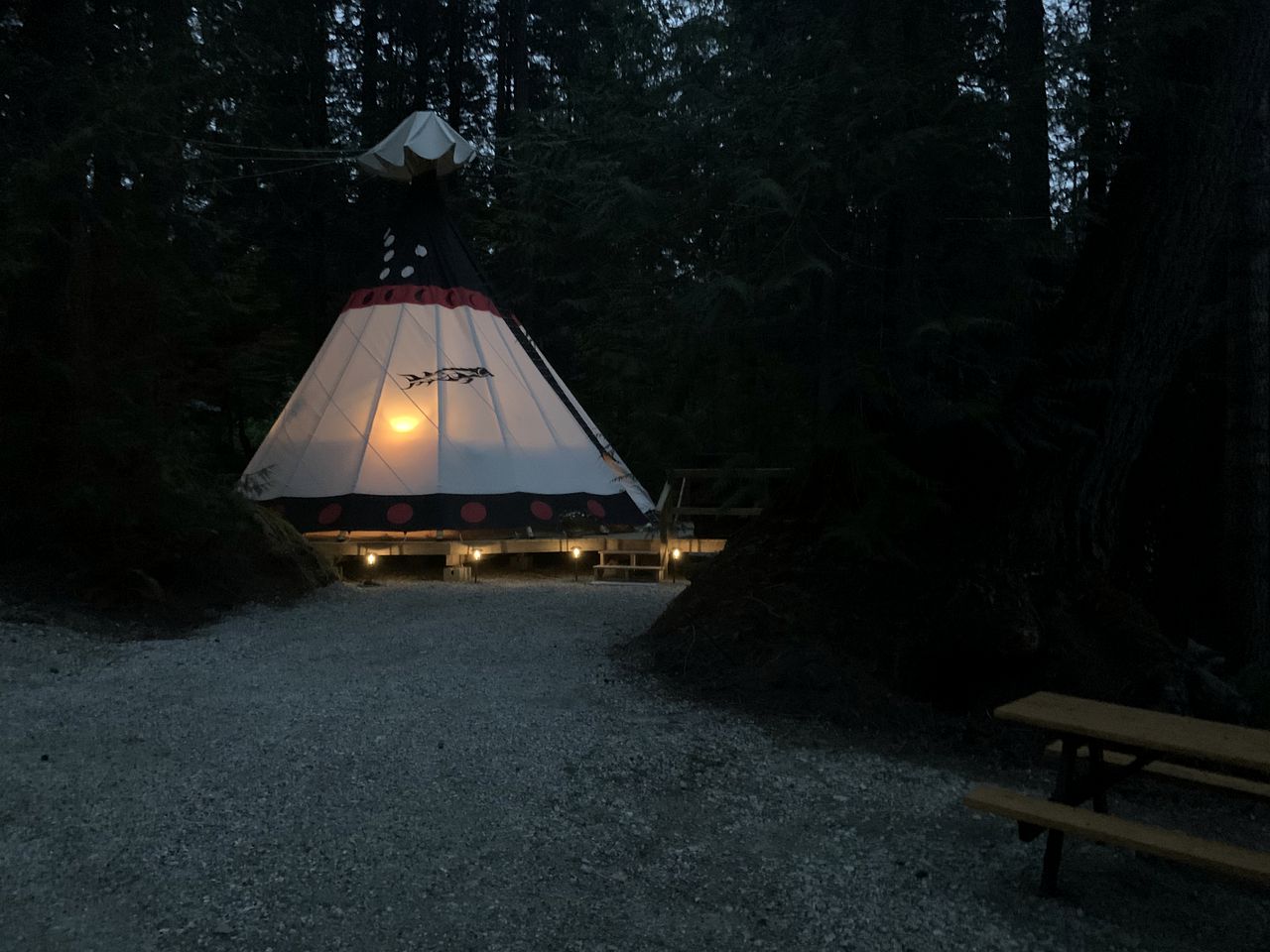 Luxury Tipi Rental in Fraser Canyon for Glamping in BC, Canada