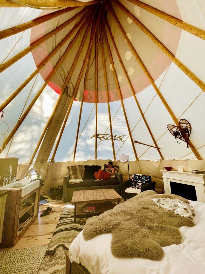 Luxury Tipi Rental in Fraser Canyon for Glamping in BC, Canada