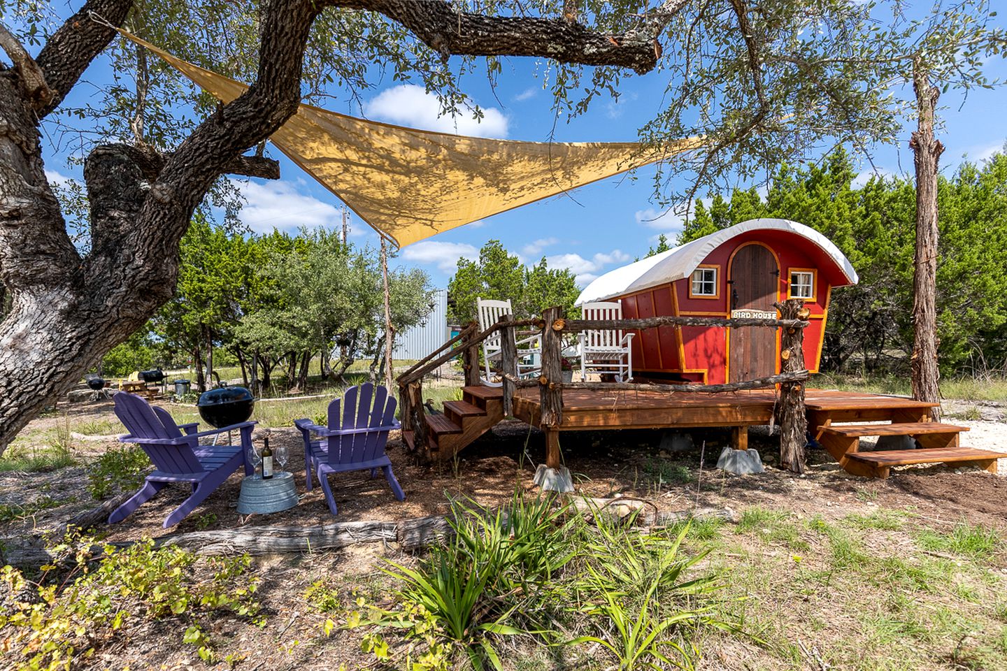 Magical Gypsy Wagon near Dripping Springs for Glamping in Texas