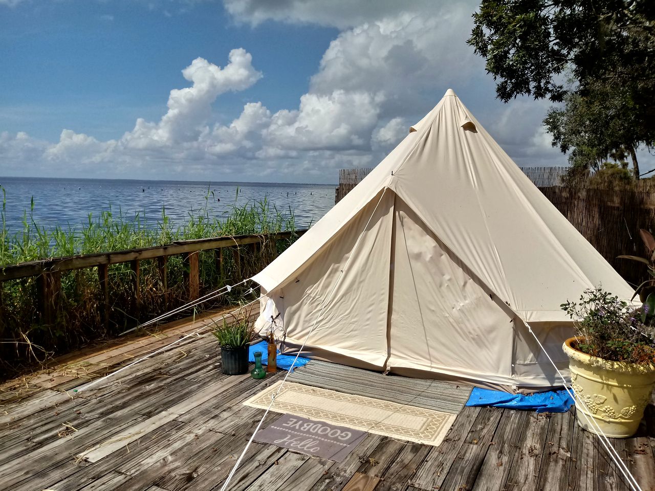 Private Waterfront Glamping Tent for a Romantic Getaway in Florida