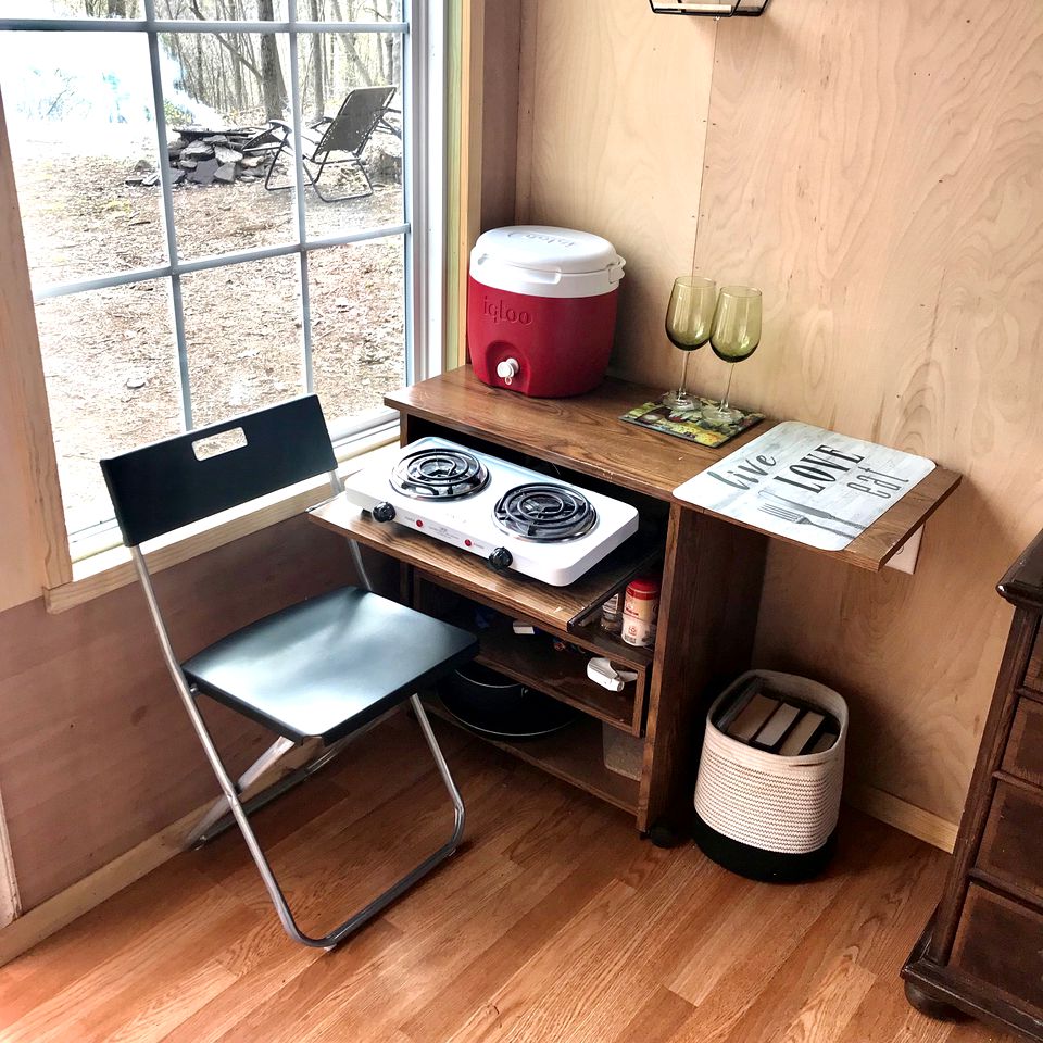 Intimate Tiny Home Rental in the Woods for a Romantic Getaway in New York State
