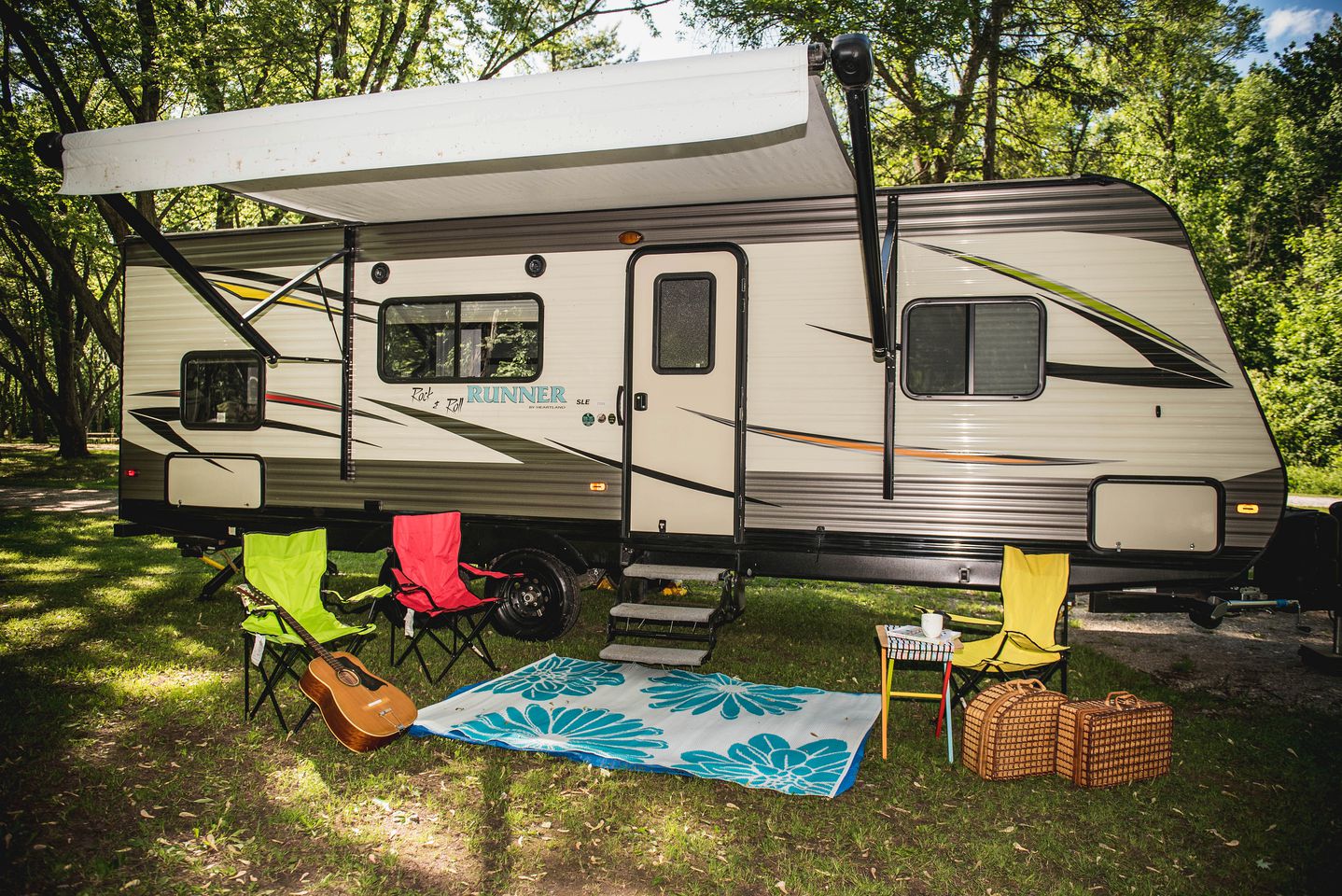 Nautical Themed Camper for Luxury Camping on Lake Simcoe