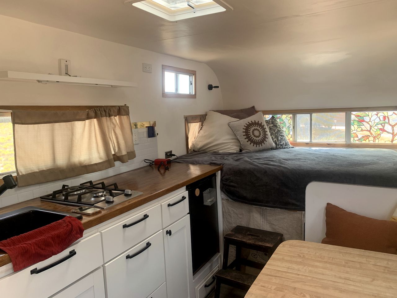 Vintage Airstream Rental with Entertainment Area Ideal for Camping in Santa Fe, NM