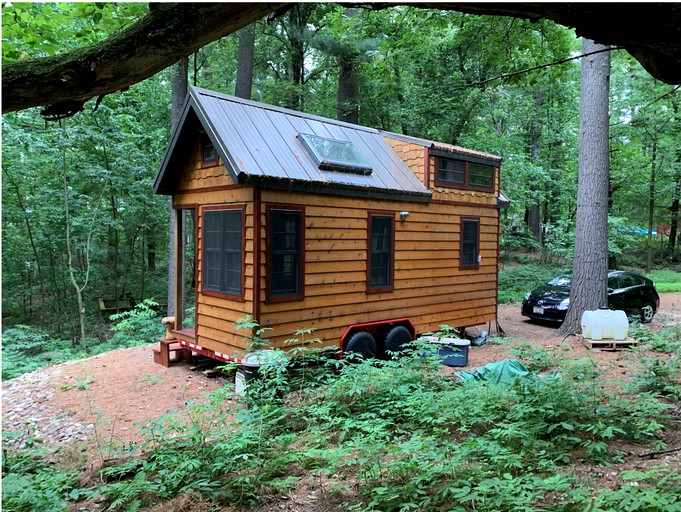 This fabulous Wisconsin tiny house has a fantastic location on Lake Chetek.