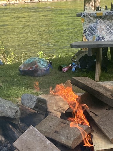 Riverfront Rental with Fire Pit Perfect for Group Glamping near Asheville, North Carolina | Bell Tents (Green Mountain, North Carolina, United States