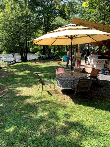 Riverfront Rental with Fire Pit Perfect for Group Glamping near Asheville, North Carolina | Bell Tents (Green Mountain, North Carolina, United States