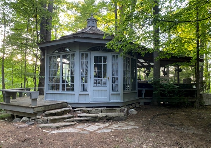 Unique Lakeside Gazebo on Private Lake