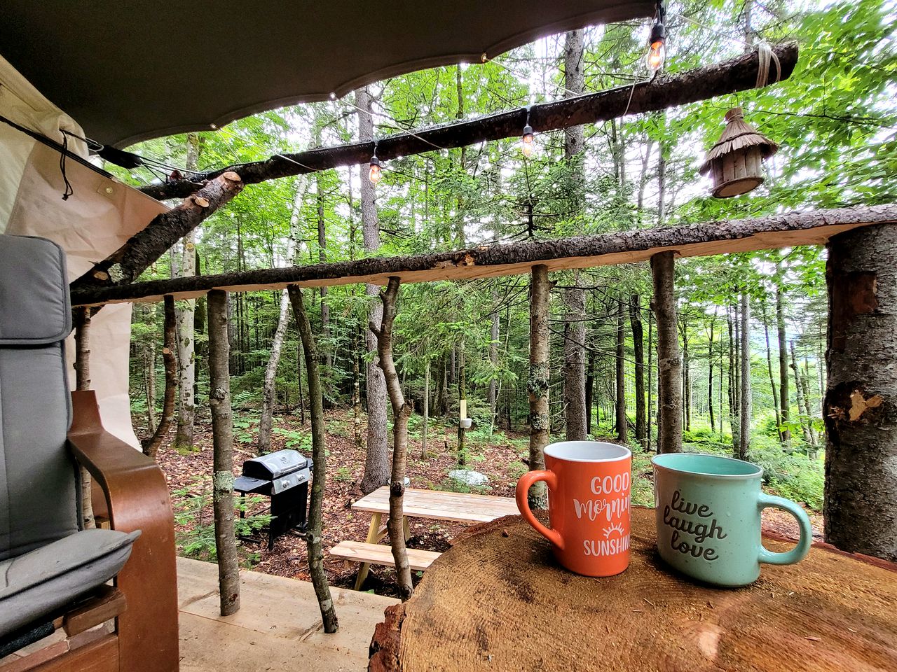 Cozy Safari Tent Rental near the Green Mountain National Forest for Glamping in Vermont