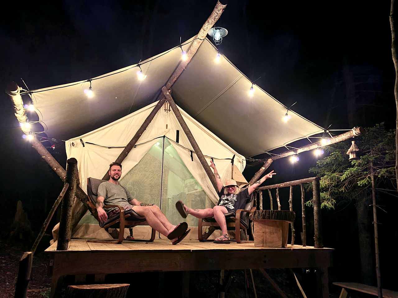 Cozy Safari Tent Rental near the Green Mountain National Forest for Glamping in Vermont