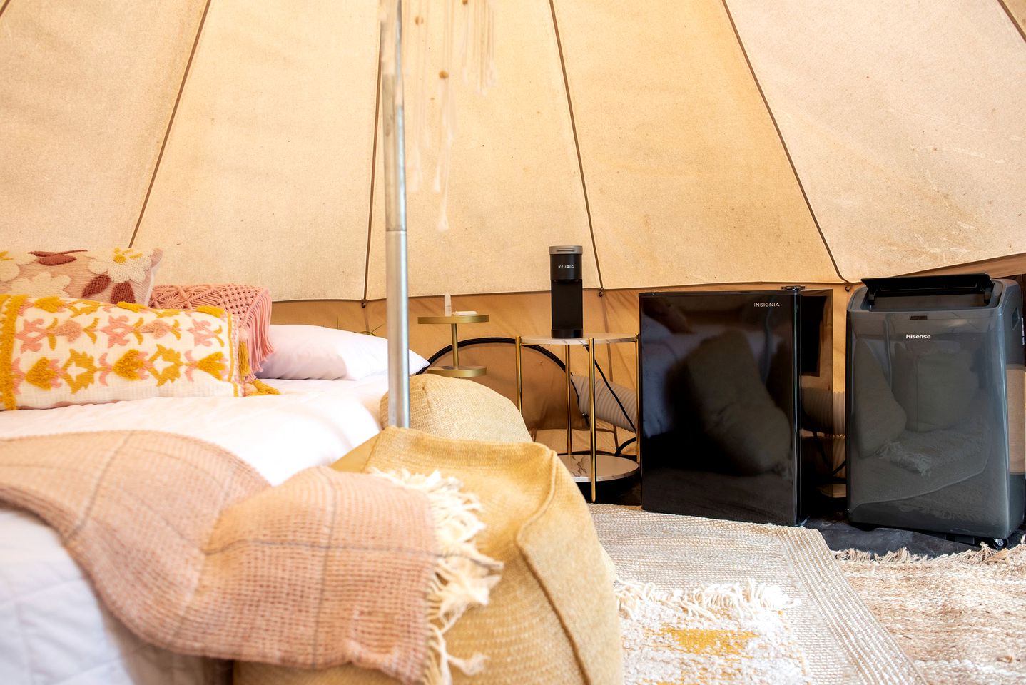 Bohemian Bell Tent for Lake Glamping near Houston
