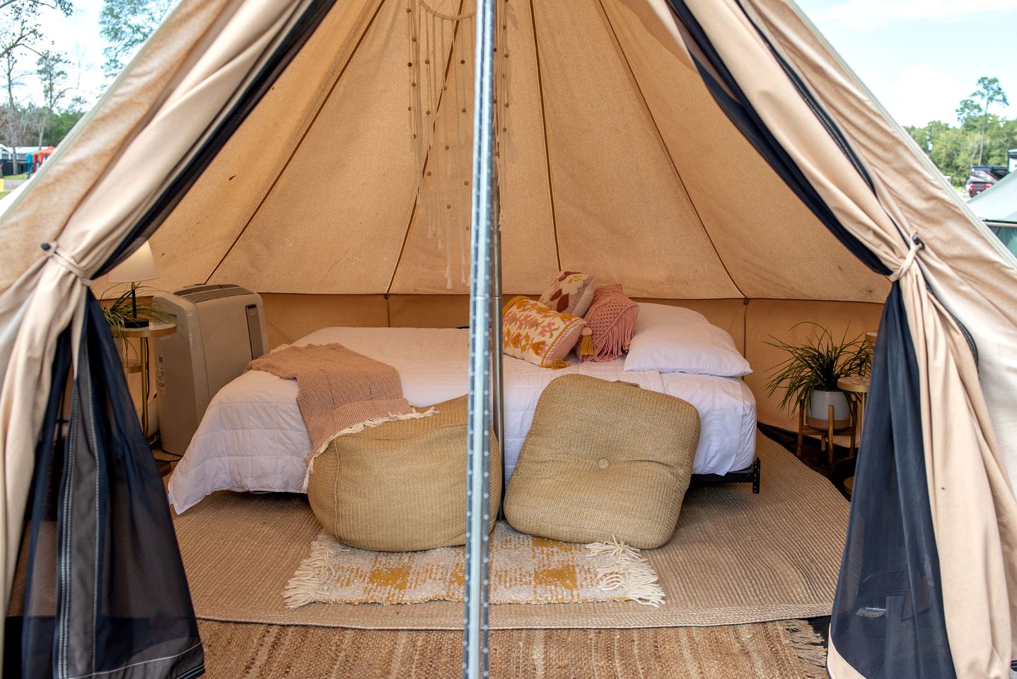 Bohemian Bell Tent for Lake Glamping near Houston