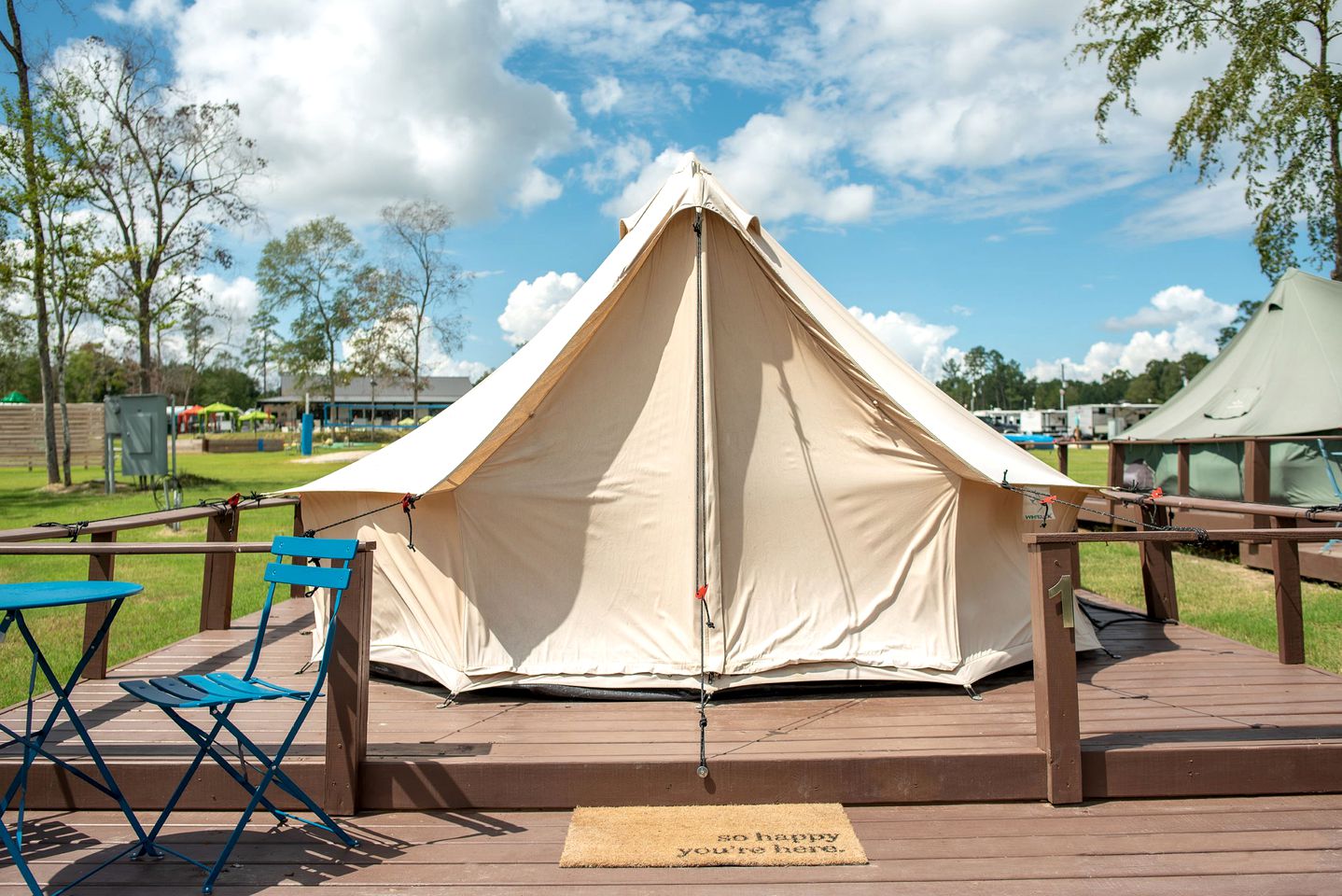 Bohemian Bell Tent for Lake Glamping near Houston