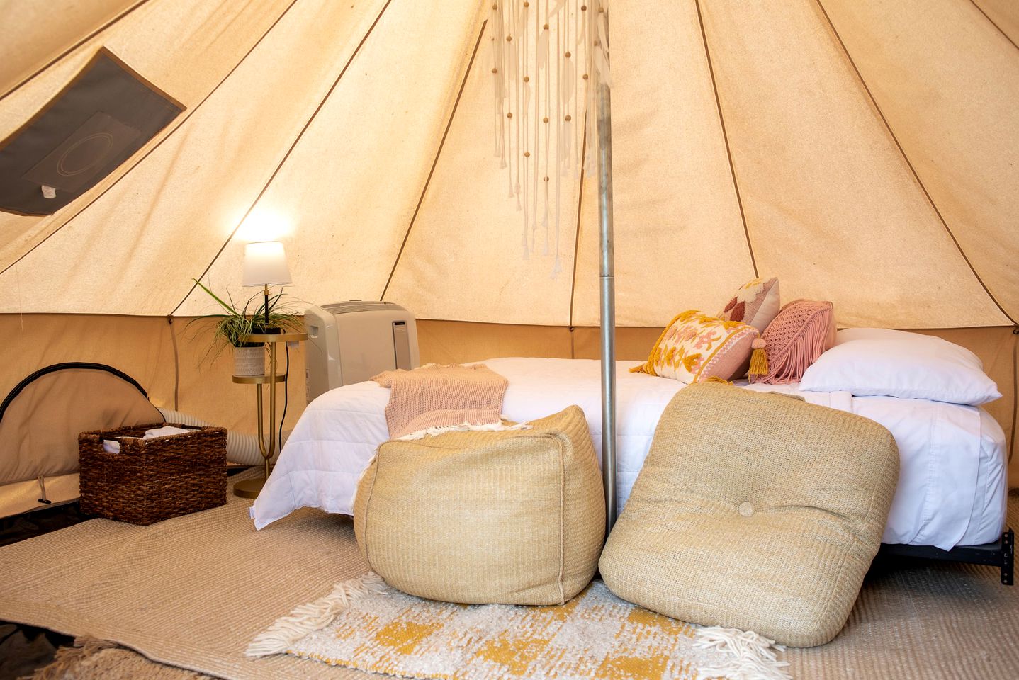 Bohemian Bell Tent for Lake Glamping near Houston