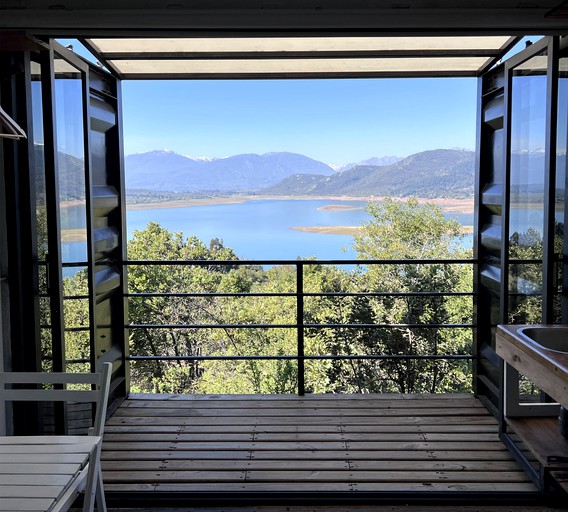 Containers (Chile, Colbún Lake, Maule)