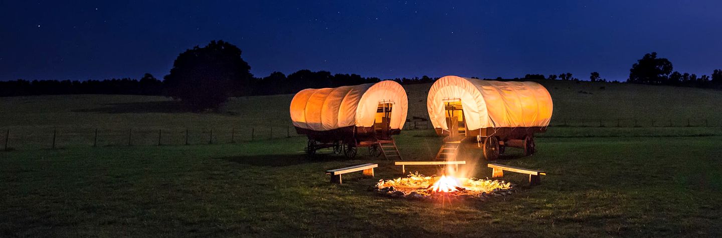 Cape Fear River Glamping at this Lovely Covered Wagon in Lillington, North Carolina