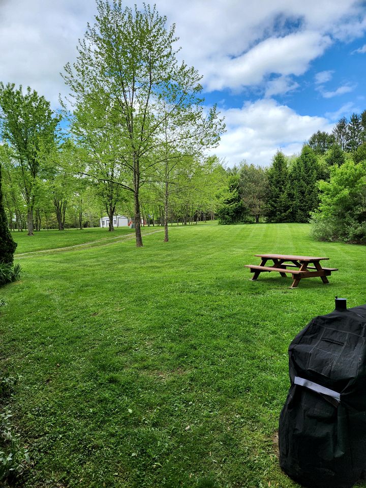 Charming Creekside Log Cabin with Wood Burning Stove Overlooking the Neshannock Creek, Western PA