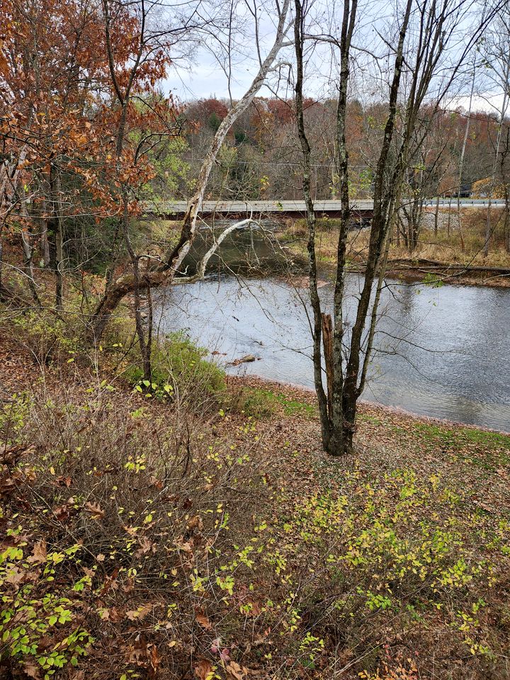 Charming Creekside Log Cabin with Wood Burning Stove Overlooking the Neshannock Creek, Western PA