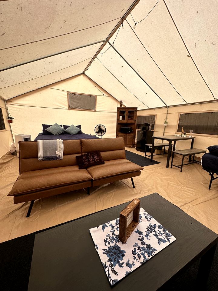 Cute Safari Tent with Fire Pit in Murfreesboro, Arkansas