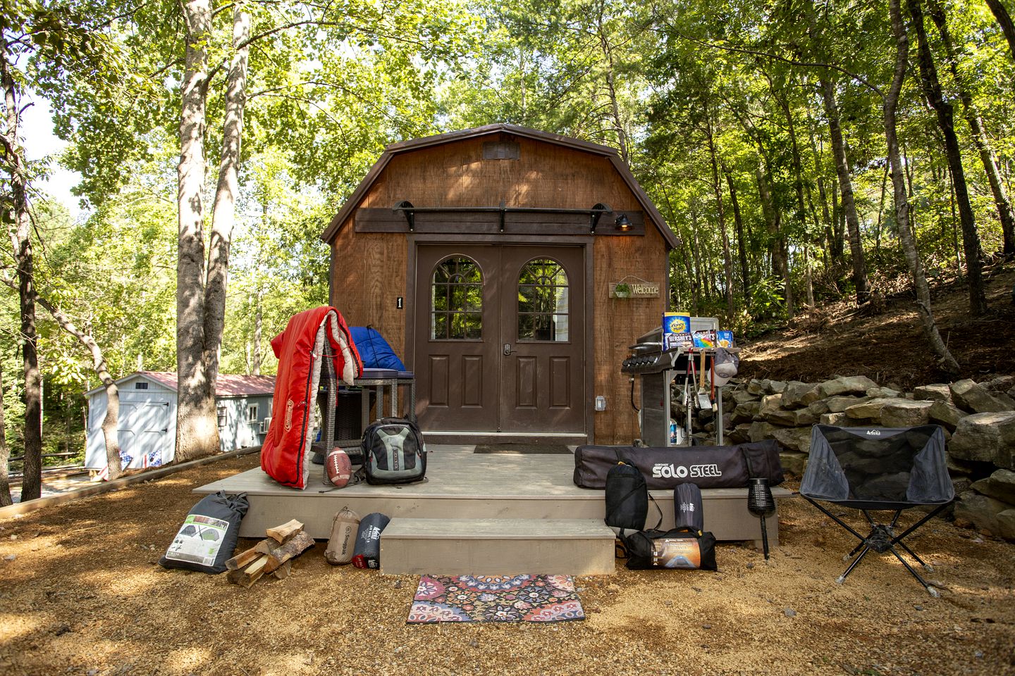 Cute Tiny House Glamping Rentals in Mill Spring, North Carolina