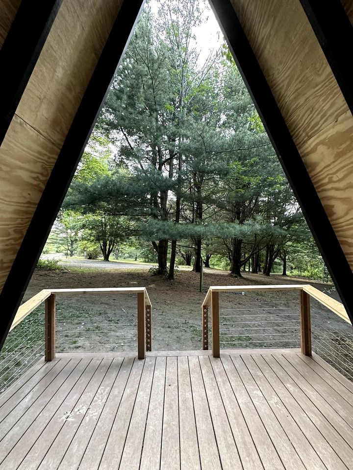 Accessible A-Frame Cabin on a Wonderful Campground for a Memorable Outdoor Escape in Canandaigua, New York