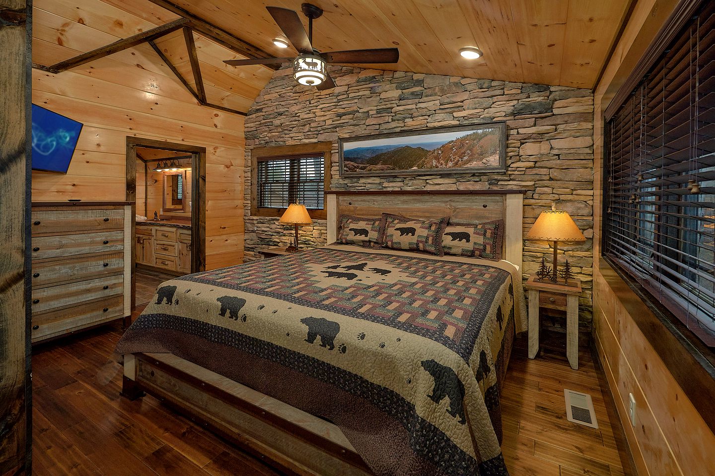 Family Glamping in Sevierville, Tennessee in Amazing Rental with Indoor Pool and Putt Putt Golf