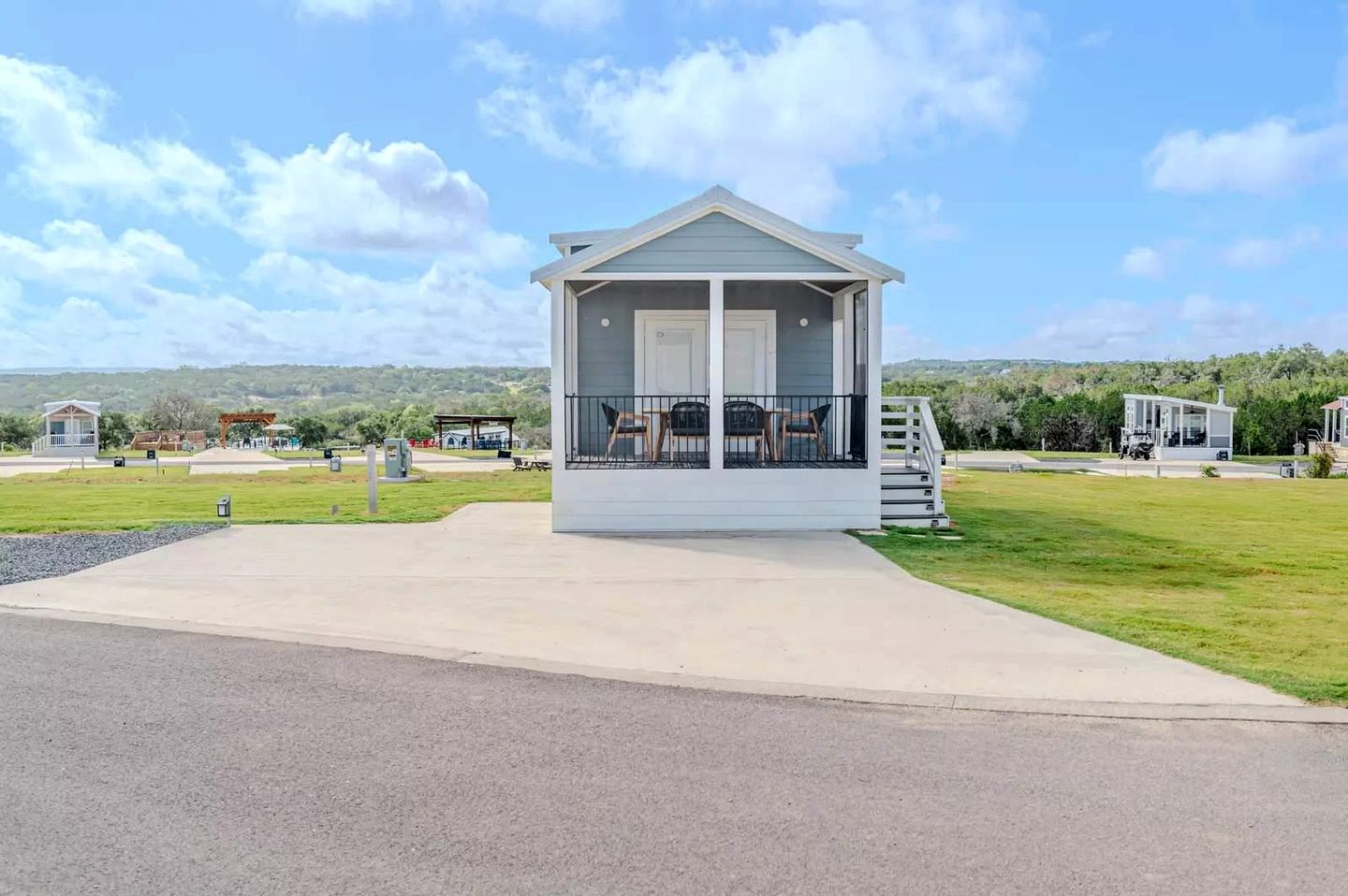 Thoughtfully Designed Tiny Home Retreat with Resort Amenities Near Fredericksburg, TX