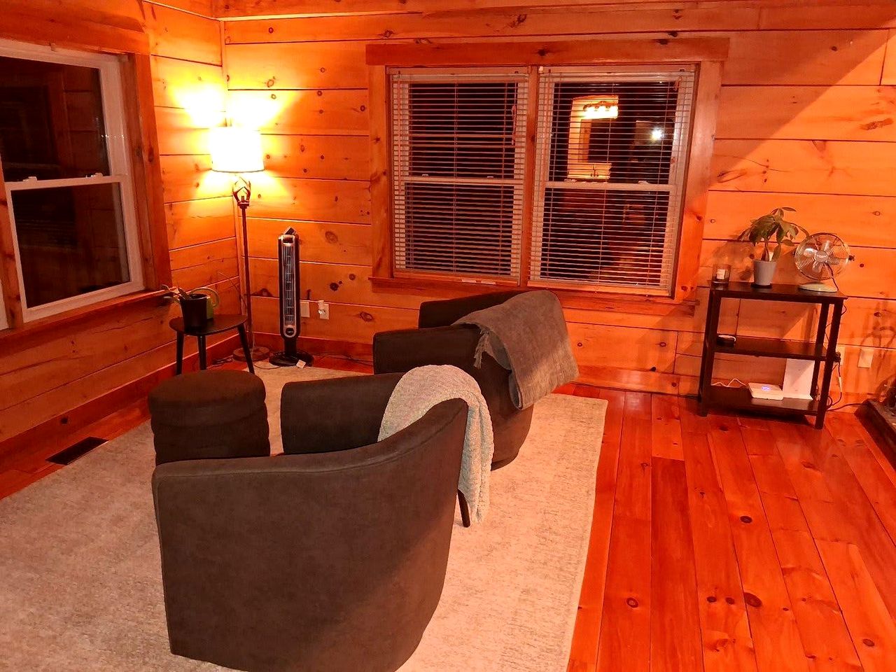 Peaceful Log Cabin on Private Acres with Creek & Pond in Rileyville, Virginia