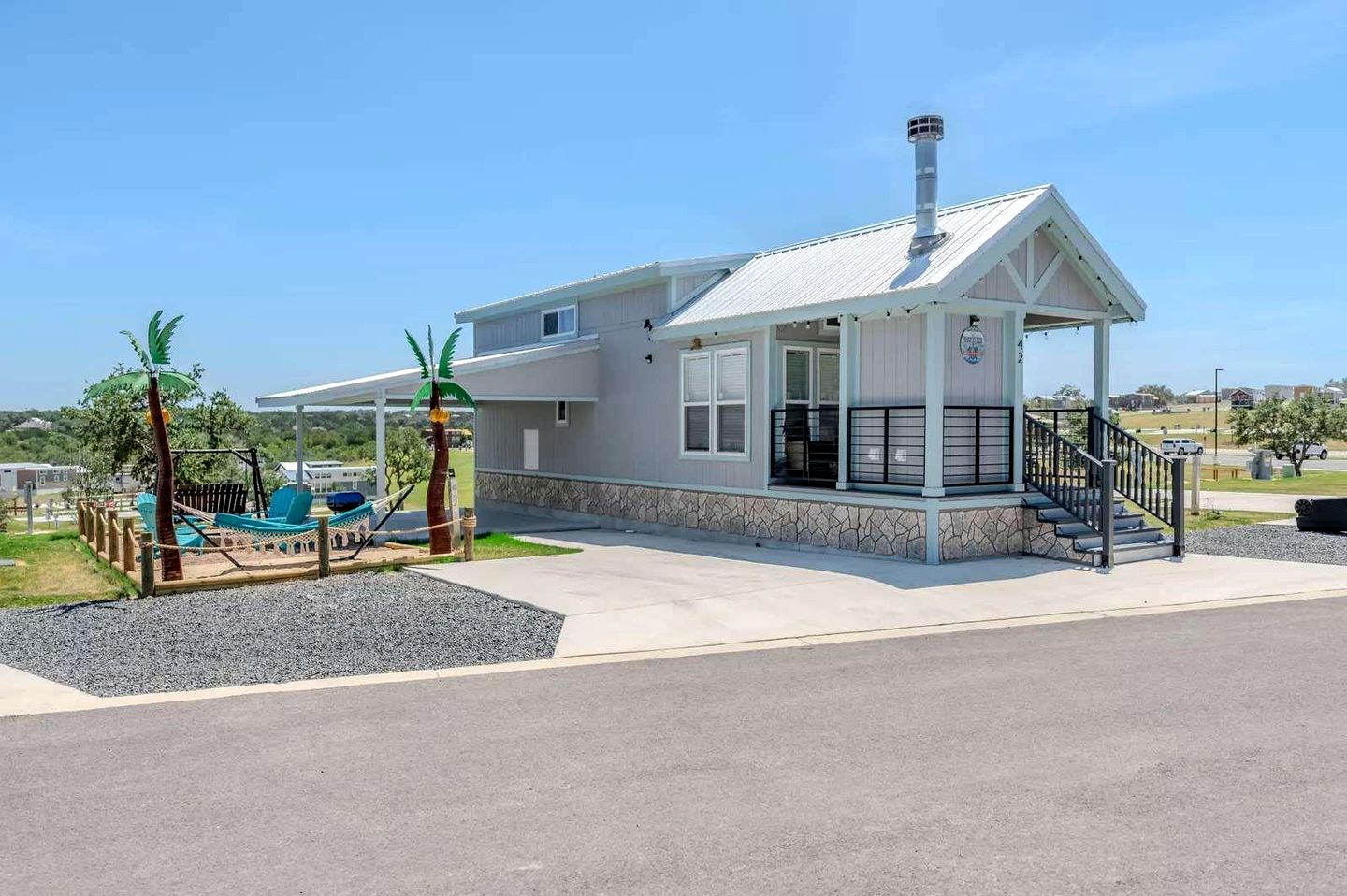 Charming Tiny Home Retreat with Resort-Style Pool Near Fredericksburg, TX