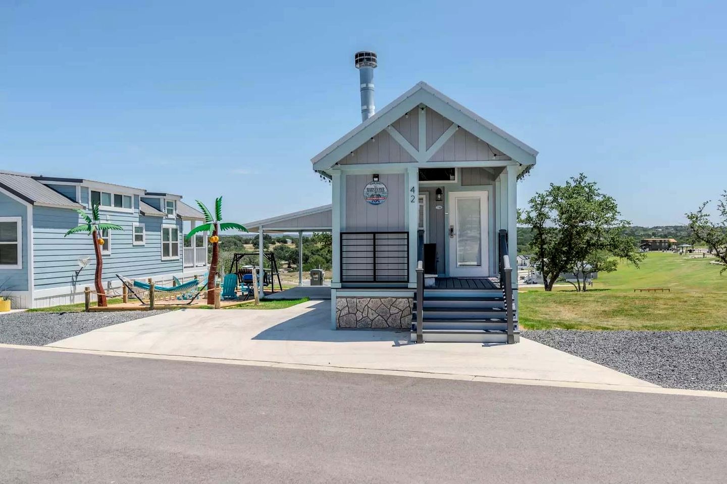 Charming Tiny Home Retreat with Resort-Style Pool Near Fredericksburg, TX