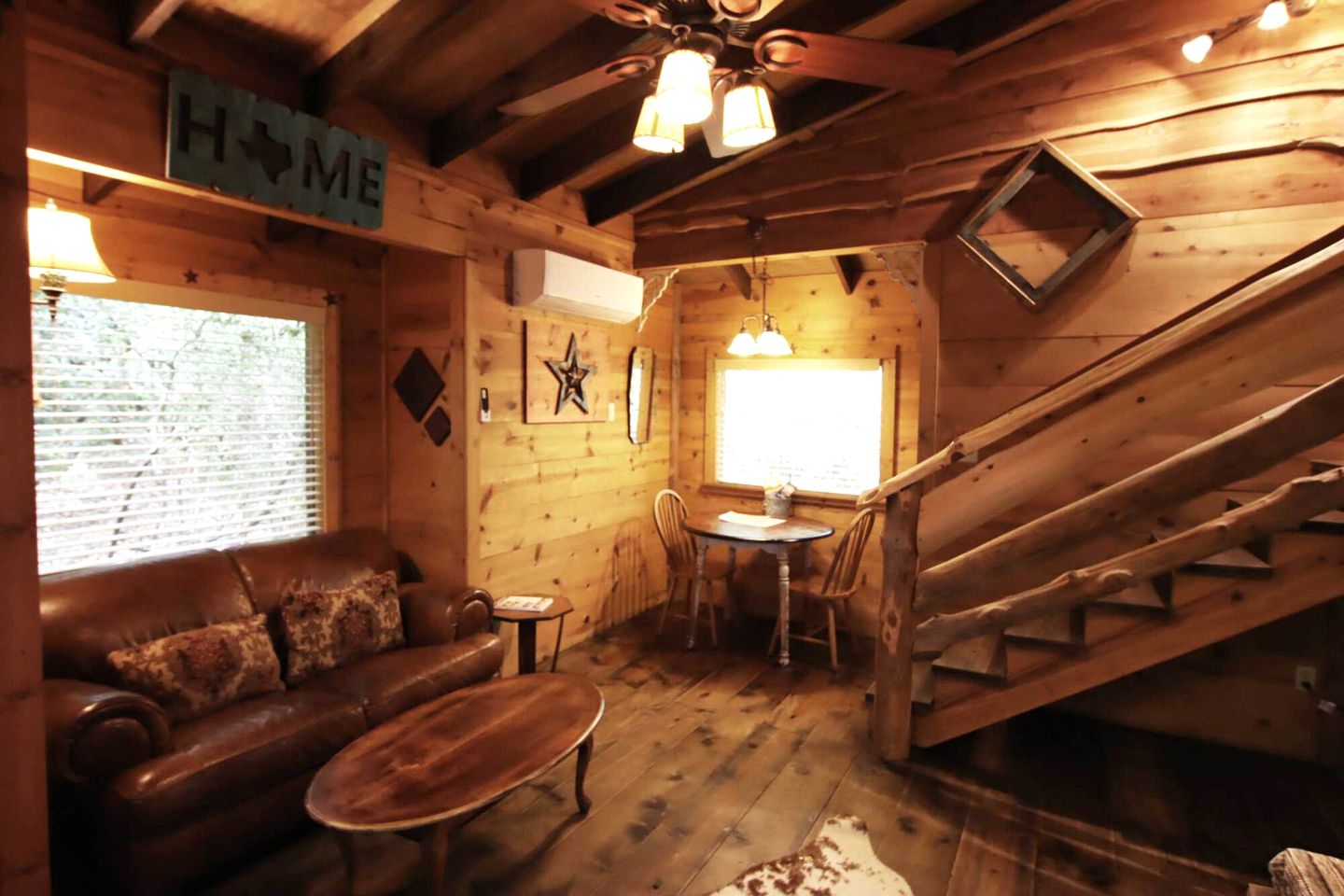 Romantic Cabin Rental with Sweet Front Porch near Brenham, Texas