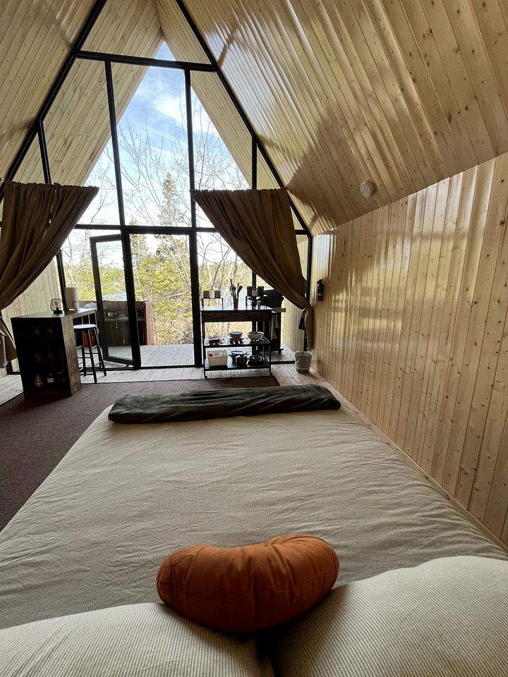 Secluded A-Frame Cabin with Minimalistic Design in Porters Lake, Nova Scotia