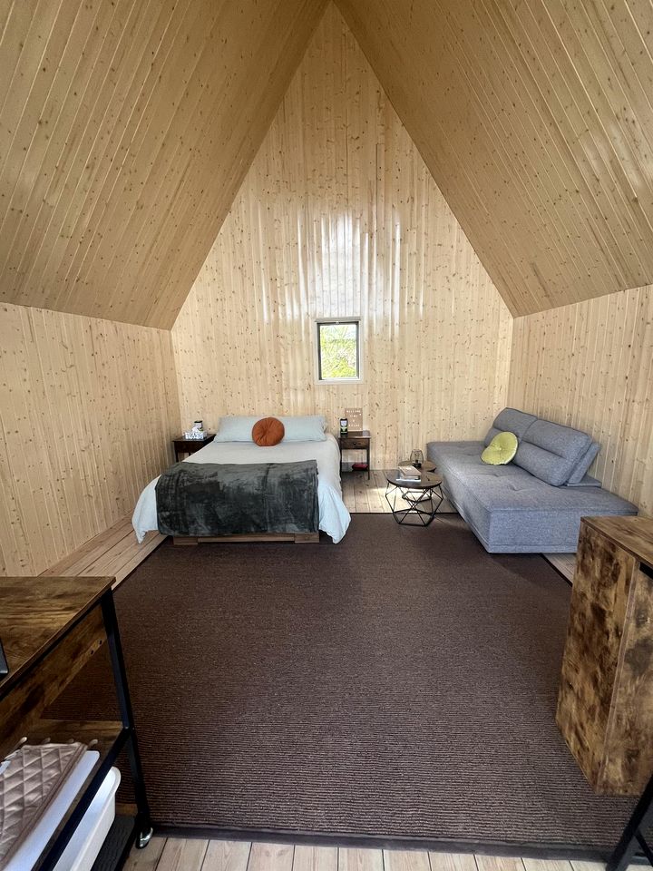 Secluded A-Frame Cabin with Minimalistic Design in Porters Lake, Nova Scotia