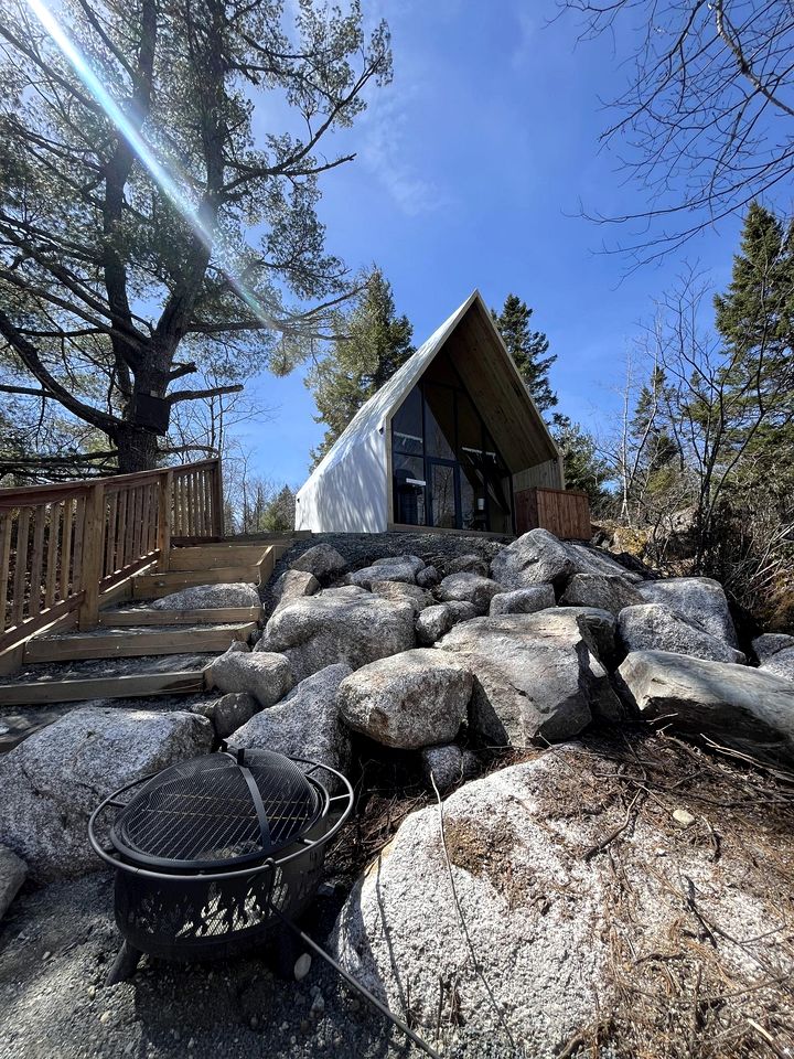 Secluded A-Frame Cabin with Minimalistic Design in Porters Lake, Nova Scotia