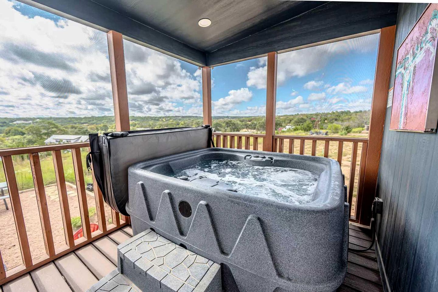 Elegant and Inviting Tiny Home Retreat with Resort Pool and Hill Country Views Near Fredericksburg, TX