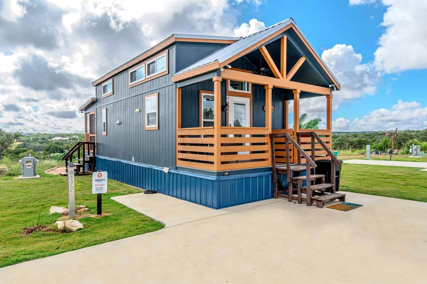 Elegant and Inviting Tiny Home Retreat with Resort Pool and Hill Country Views Near Fredericksburg, TX