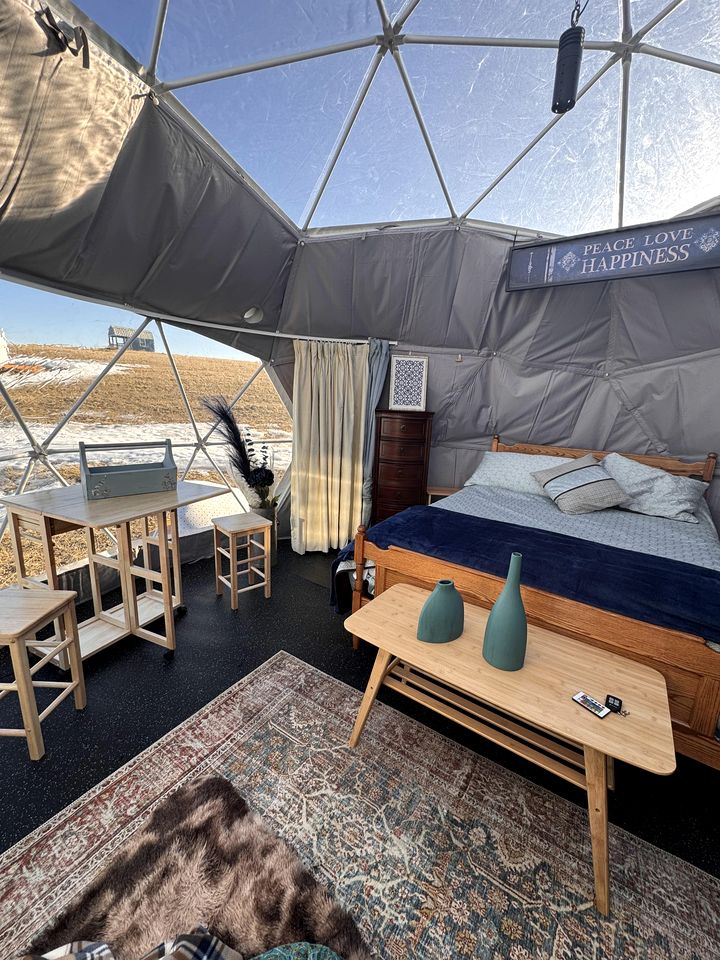 Peaceful Dome on the Plains of Alberta, Perfect for a Serene Weekend to Reconnect with Nature