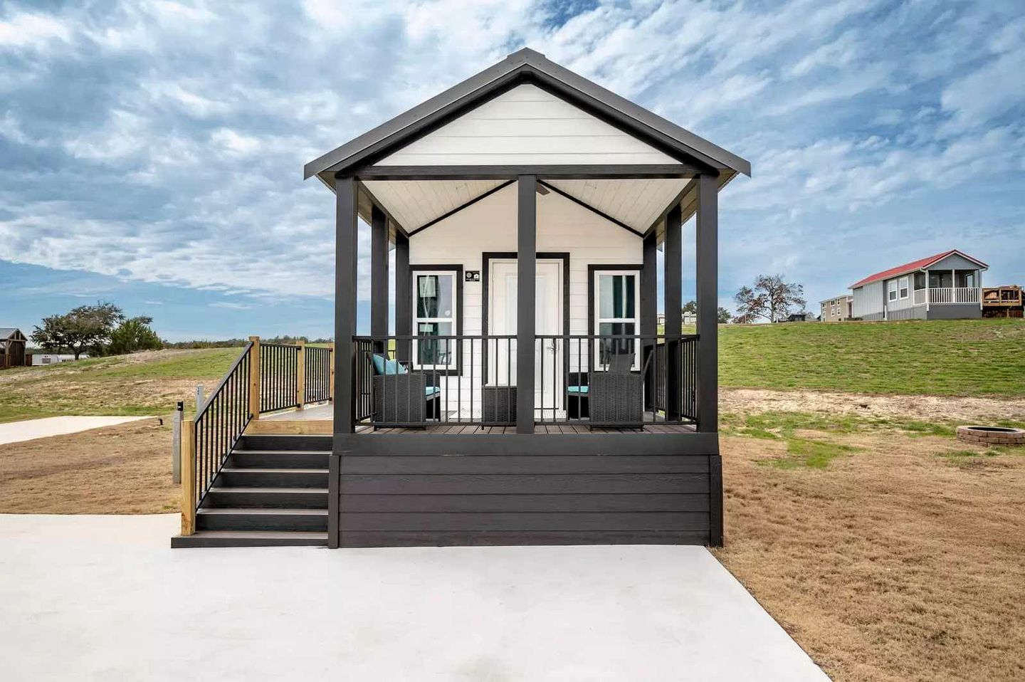 Charming and Spacious Tiny Home Escape with Resort-Style Pool and Hill Country Views Near Fredericksburg, TX