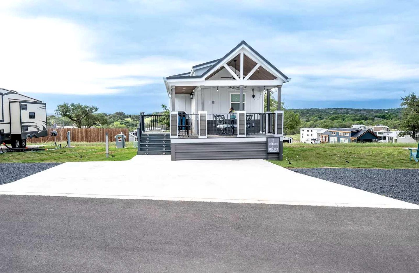 Welcoming Tiny Home Getaway with Resort Amenities Near Fredericksburg, TX