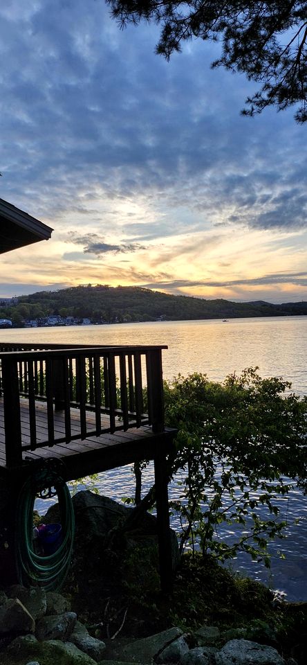 Scenic Lakeside Cabin with Exclusive Boat Dock Near Weirs Beach, Laconia, New Hampshire