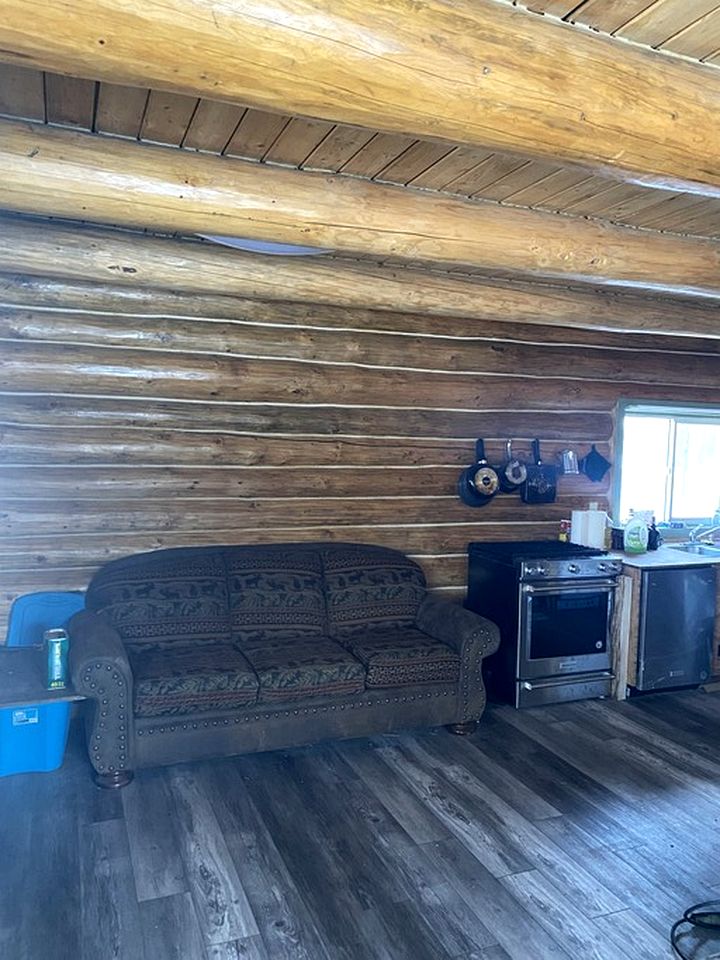 Off-Grid Cabin with Views from the Porch in Alaska