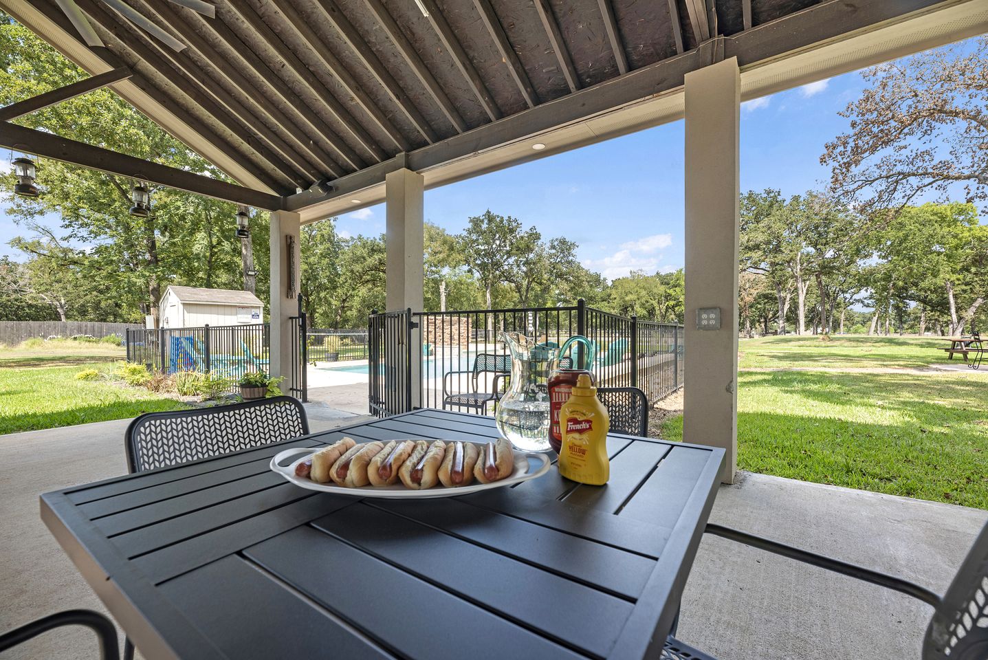 Modern Farmhouse Cargo Home Retreat with Pool & Goats near Houston in Hempstead, Texas