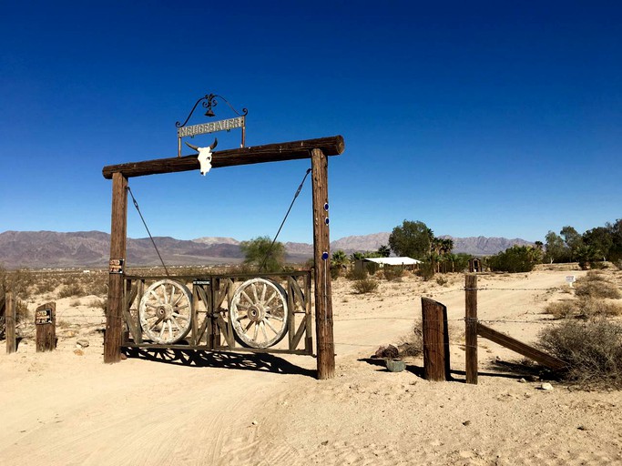 Ranch entrance in Twentynine Palms, California.