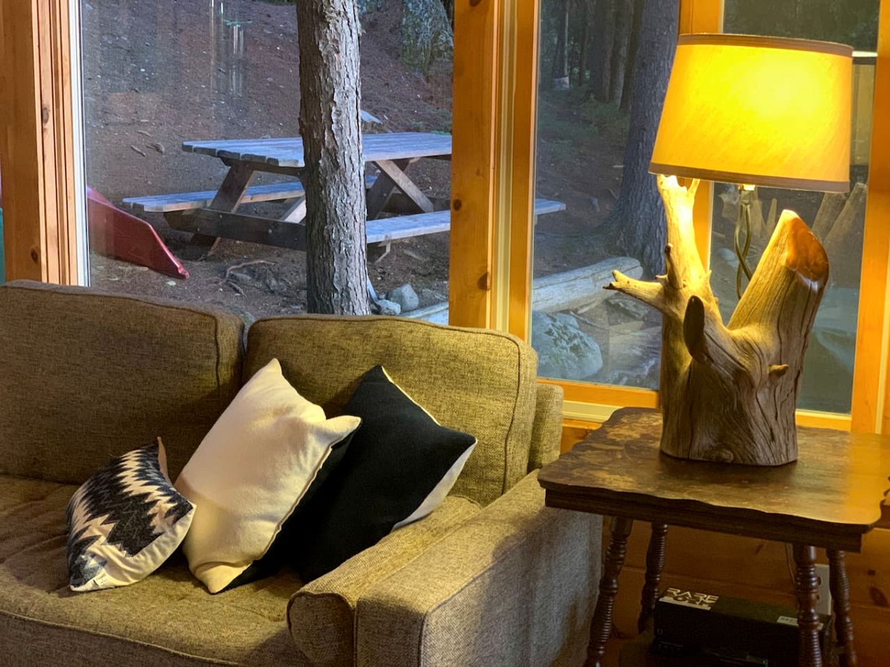 Adorable Water Cabin with Dock and Modern Interior in Maine