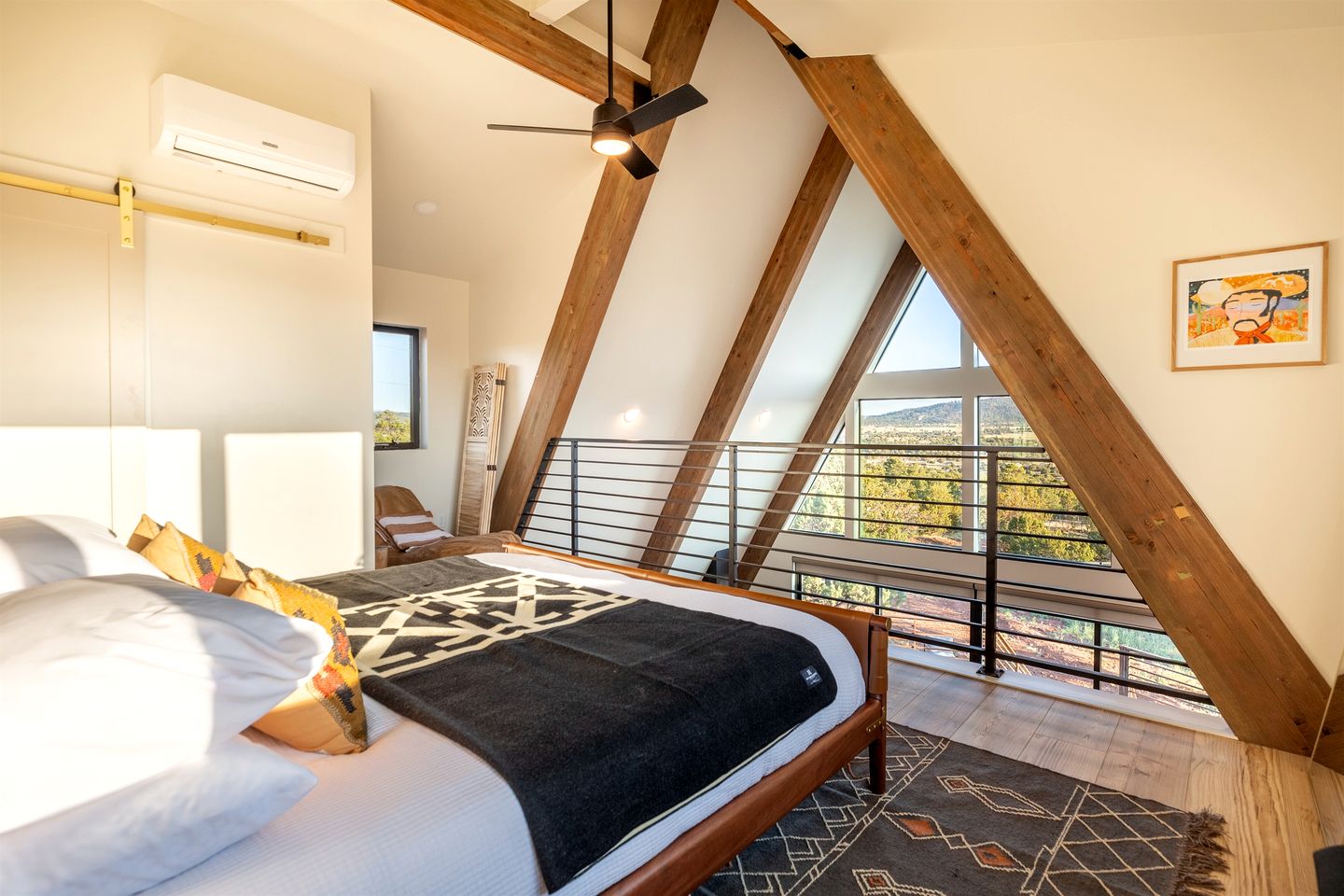 Modern Pet-Friendly A-Frame Cabin Retreat with Stargazing Deck & Mountain Views near Grand Canyon South Rim & Williams, Arizona
