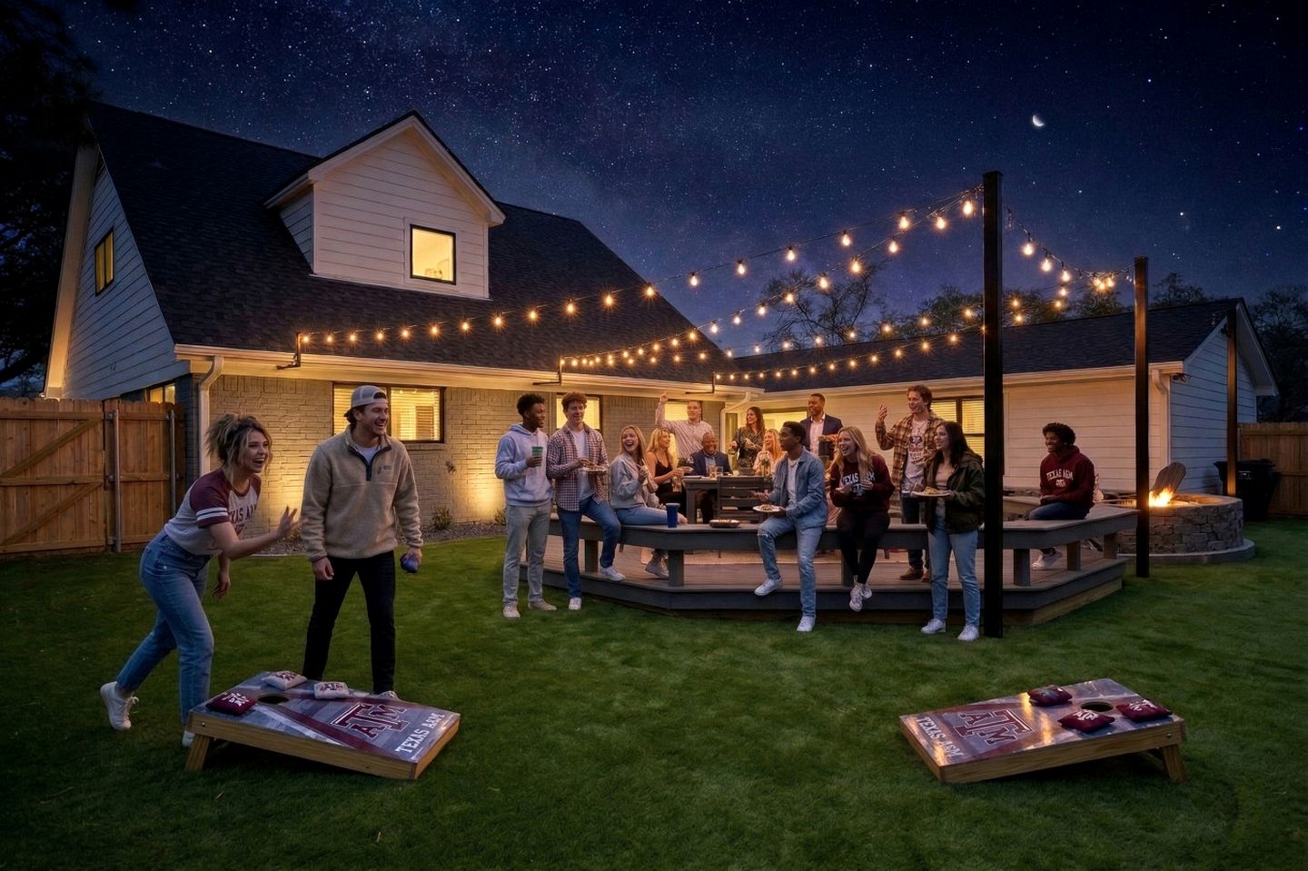 Ultimate Game Day Retreat with Arcade, Pool Table & Fire Pit in College Station, Texas