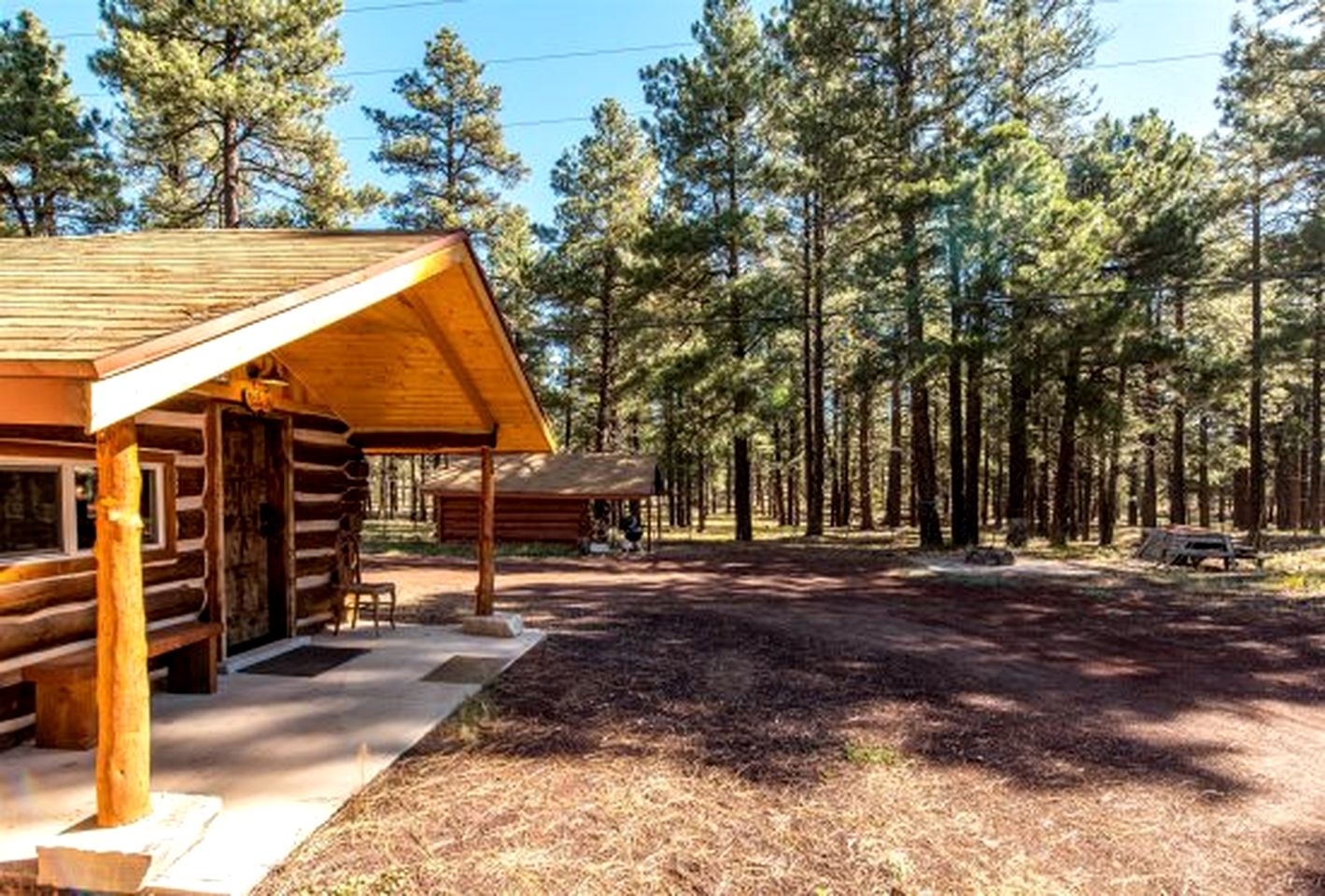 Cozy Historic Log Cabin with Fire Pit and Private Backyard on the Edge of the Kaibab National Forest in Parks, Arizona