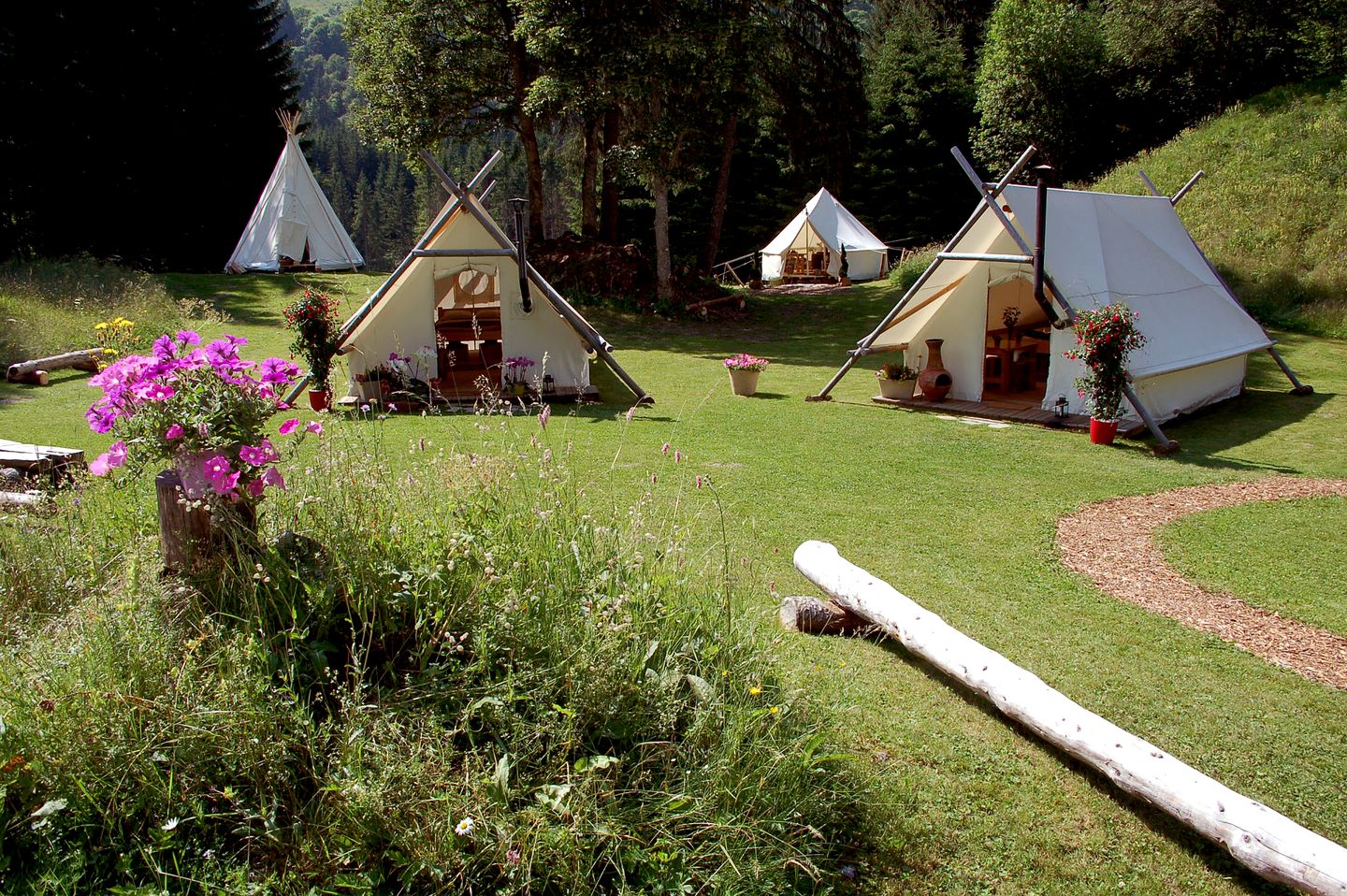 Cozy Six-Person Camping Rental with Wood-Burning Stove in Rhone-Alpes Region of France